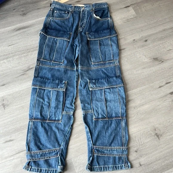 GRLFRND Lex Cargo in Rio Grande denim - Picture 5 of 11